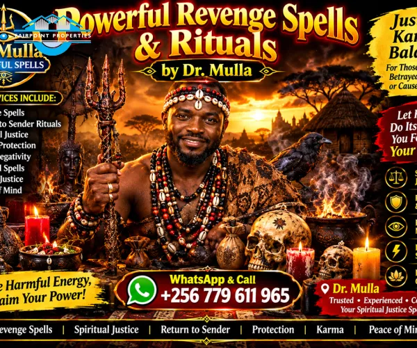 Revenge Spells by Dr. Mulla, focused on traditional spiritual beliefs about karma, spiritual justice, negativity reversal and personal protection.