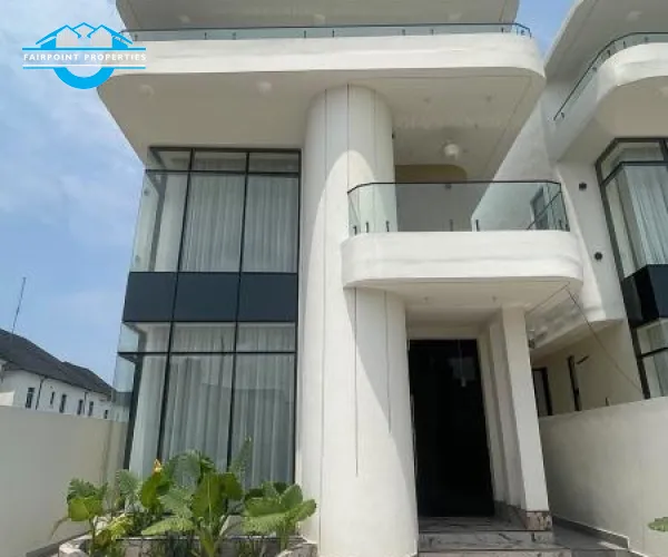 CONTEMPORARY STYLED 5 BEDROOM FULLY DETACHED  DUPLEX WITH BQ + SWIMMING POOL IN A LOVELY, SECURE  ESTATE FOR SALE AT ORCHID - LEKKI 