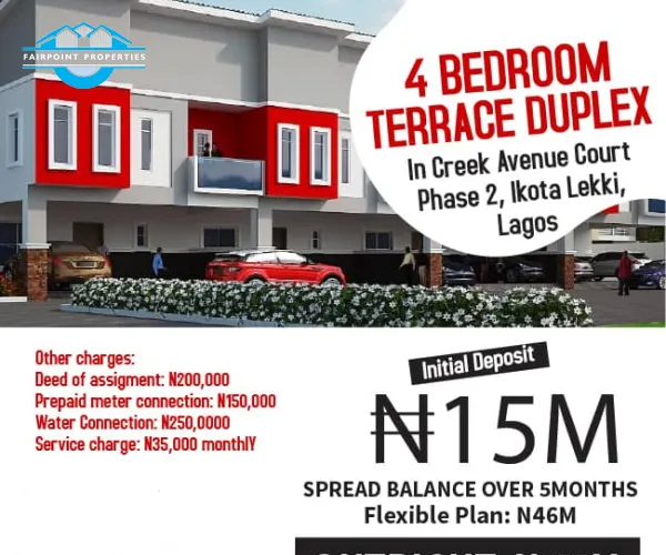 4 bedroom Terrace Duplex for Sale in Lekki