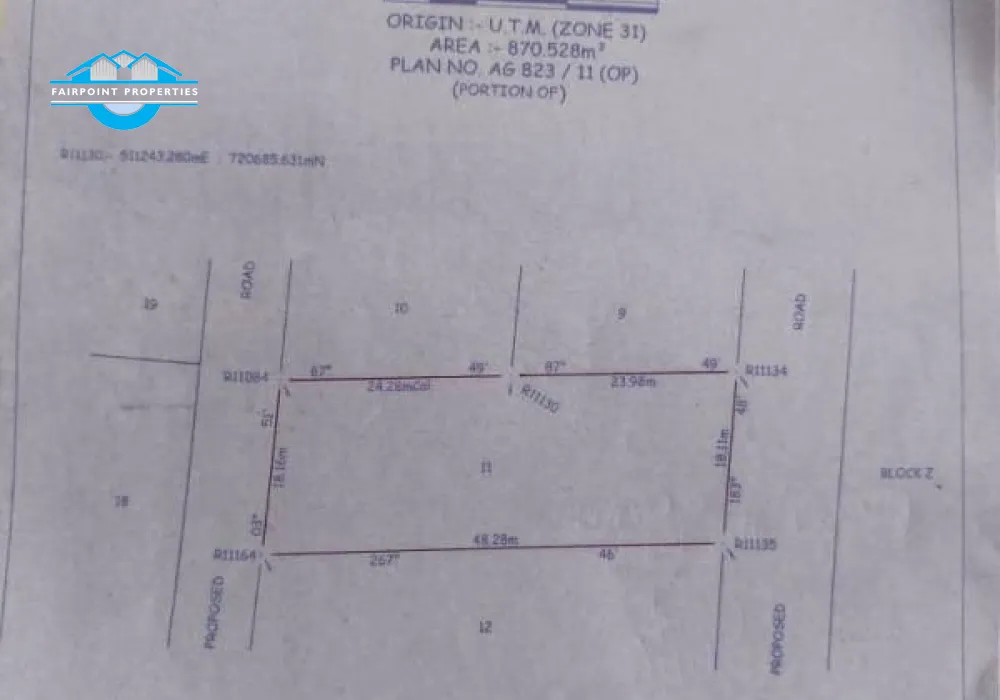 1 and half plot(900sqm) available for sale
