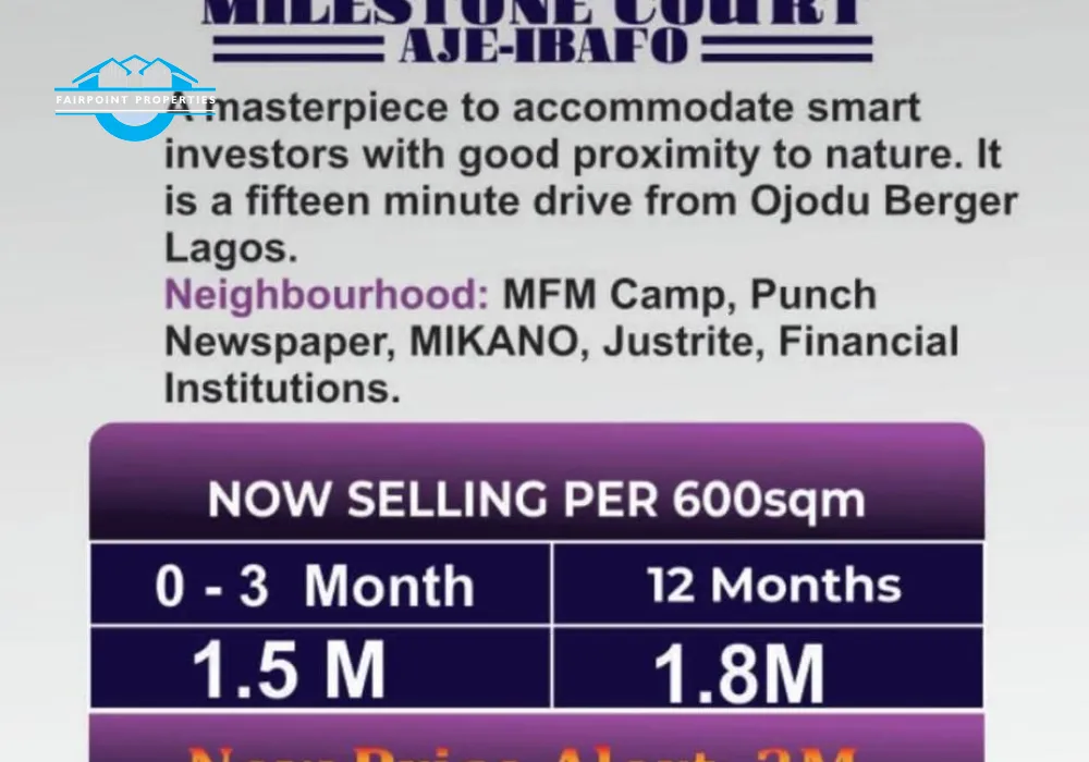 Milestone Court, Aje Ibafo