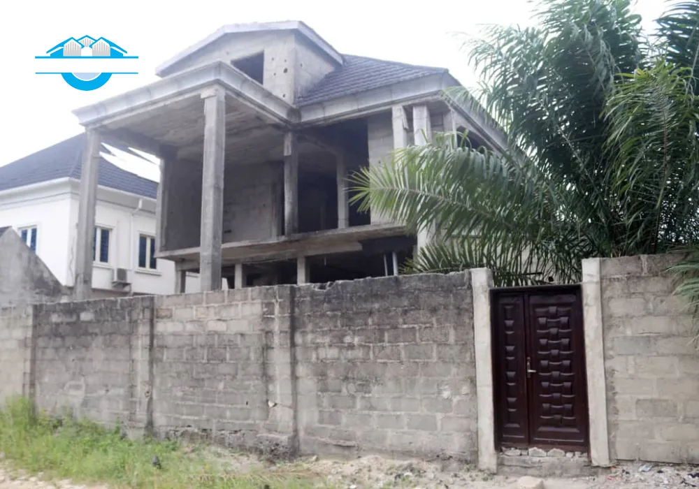 A 2-Storey Carcass Building with Full Lekki Lagoon View for Sale at Silver Point Estate, Badore, Ajah, Lagos