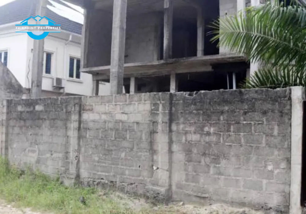 A 2-Storey Carcass Building with Full Lekki Lagoon View for Sale at Silver Point Estate, Badore, Ajah, Lagos