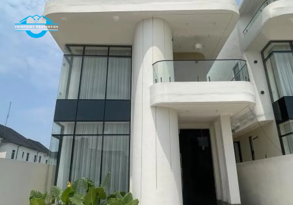 CONTEMPORARY STYLED 5 BEDROOM FULLY DETACHED  DUPLEX WITH BQ + SWIMMING POOL IN A LOVELY, SECURE  ESTATE FOR SALE AT ORCHID - LEKKI