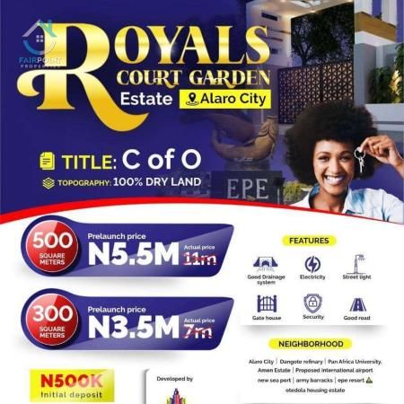Land with CofO for sale at Royals Court Garden Estate Alaro City Epe