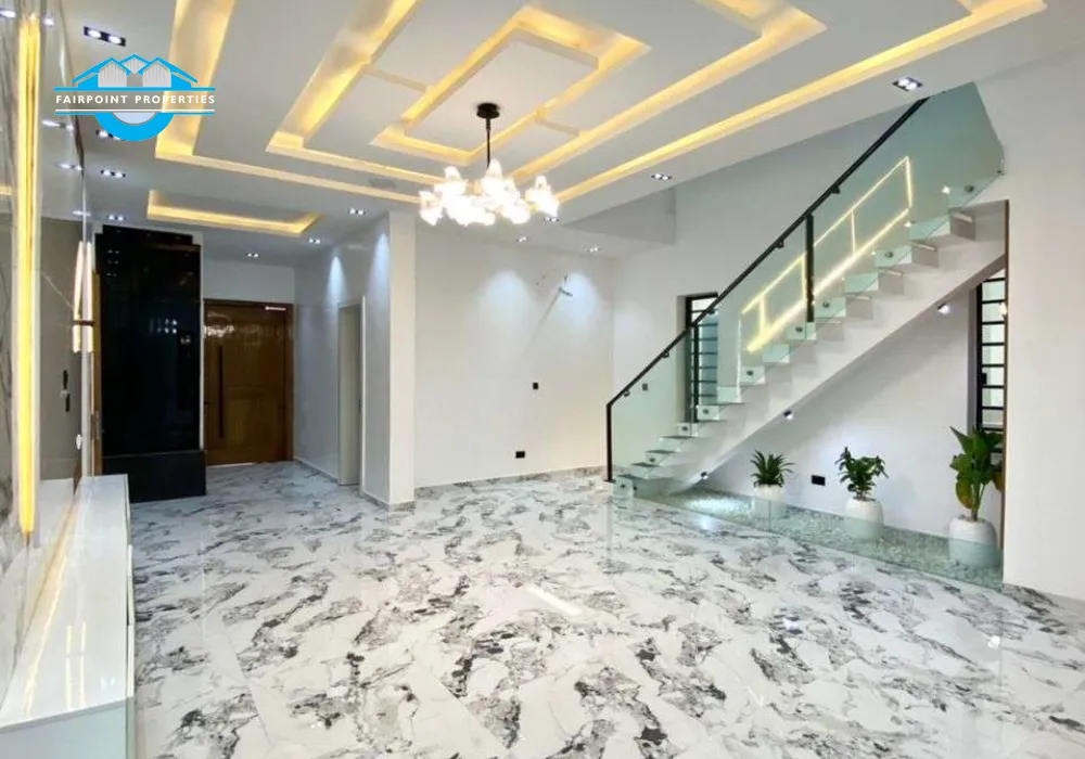 STATE Of Art 5 Bedroom Fully Detached Duplex With Swimming Pool and 20KVA Sound proof Generator and a BQ For Sale At Chevron Lekki, Lagos.