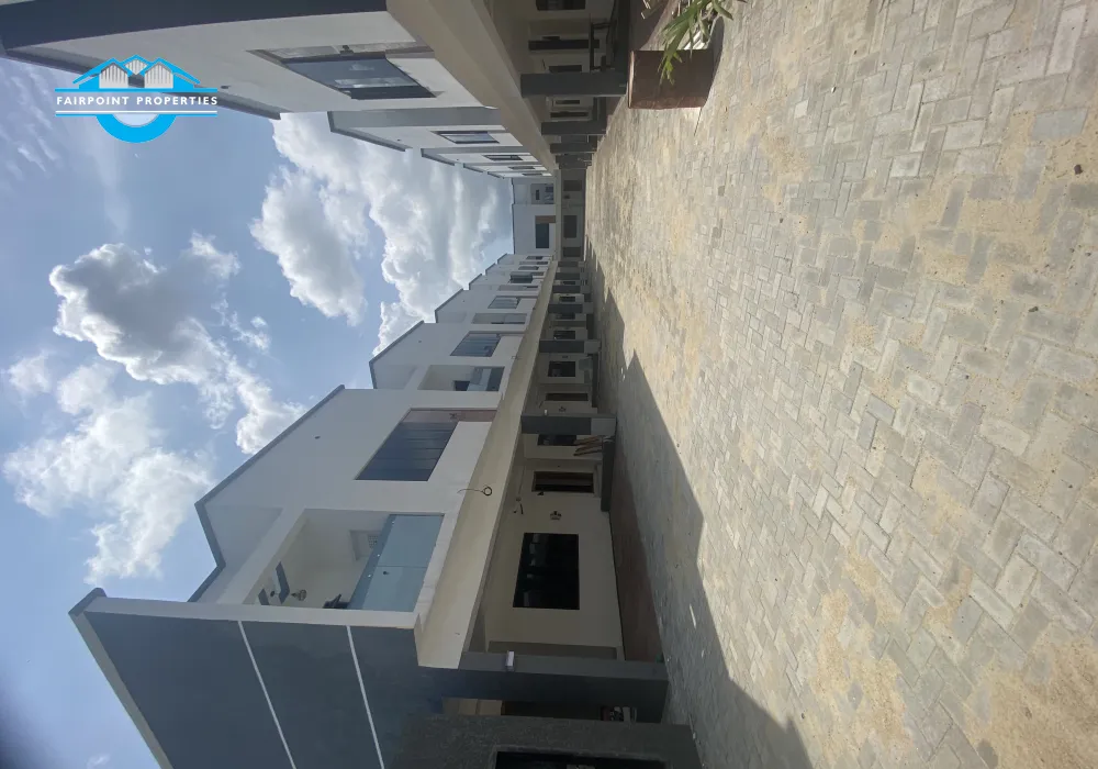 This spacious  and luxurious 4 bedroom terrace duplex  is situated in a serene environment, conducive for living with swimming pool and major living amenities available within reach.Available for 80,000,000, Naira   contact fairpoint.ng,your trusted real estate agent to get you this apartment.