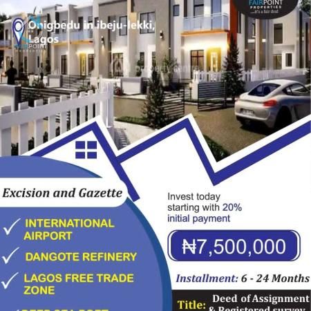 Land For Sale At Ibeju Lekki, Lagos. Become a Land owner with just 200,000 initial deposit At Onigbedu, in Ibeju, Lekki Lagos.