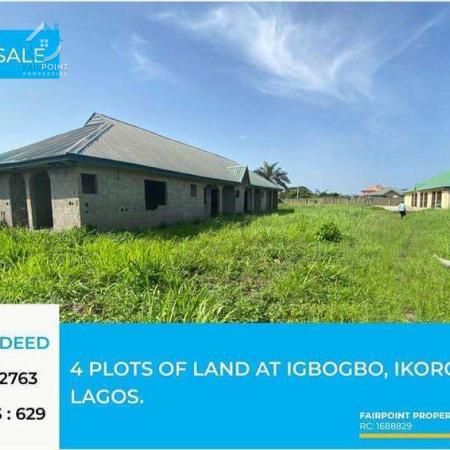 4 Plots of Land for sale at Igbogbo Ikorodu Lagos 