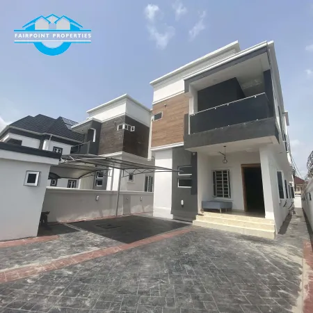 5 Bedroom Fully Detached Duplex With BQ For Sale At Chevron, Lekki, Lagos State. 