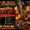 Revenge Spells by Dr. Mulla, focused on traditional spiritual beliefs about karma, spiritual justice, negativity reversal and personal protection.